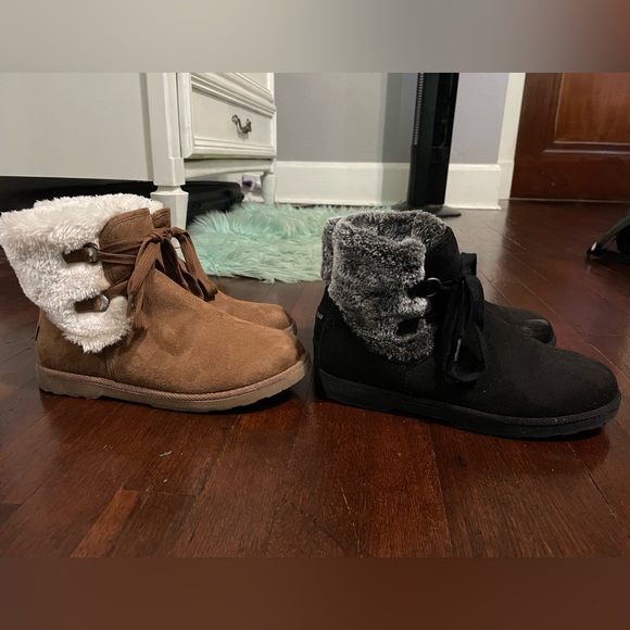Makalu Fuzzy Ankle Booties BUNDLE Women’s Size 9.5 - Picture 2 of 11